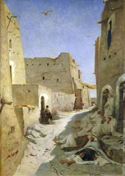 Die Bab-El-Gharbi-Straße, Laghouat, 1859